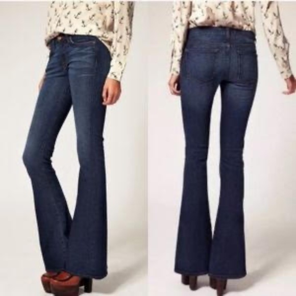 J BRAND Martini flare jeans Sz 26 Mayflower blue EUC - Picture 3 of 10